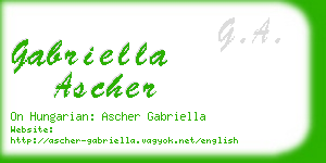 gabriella ascher business card